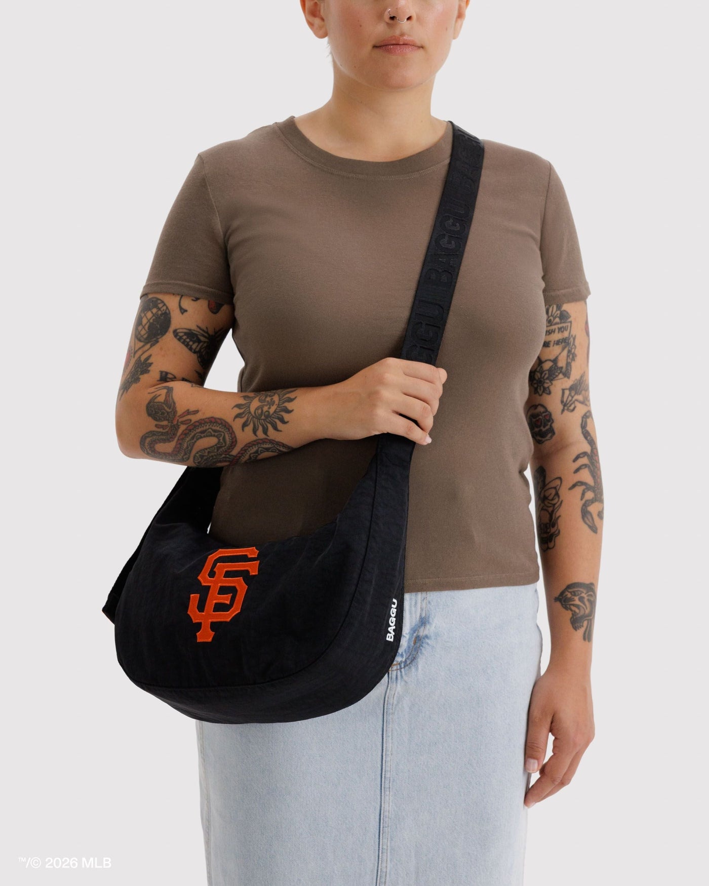 Medium Nylon Crescent Bag