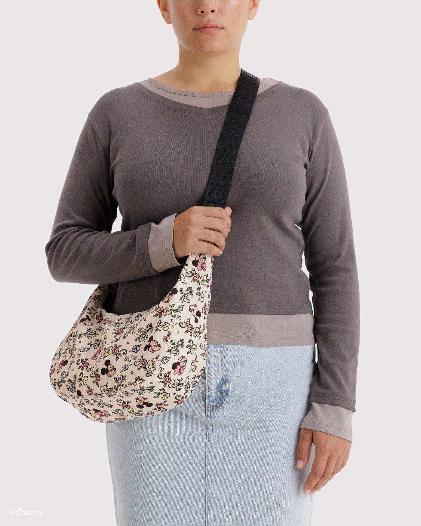 Medium Nylon Crescent Bag